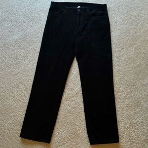 Calvin Klein Mens Corduroy Velvet Black Cotton Pants Straight Leg Vintage 36x34